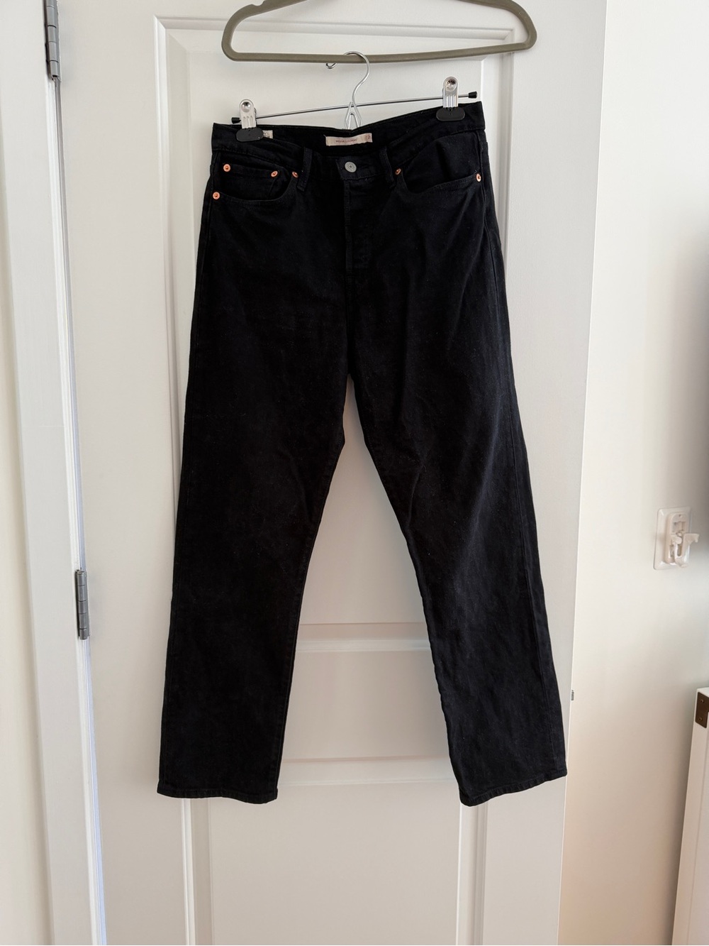 Levi's Black Wedgie Straight Jeans